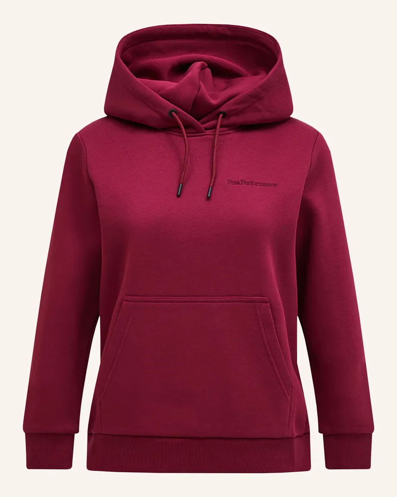 Peak Performance Hoodie rot Rot