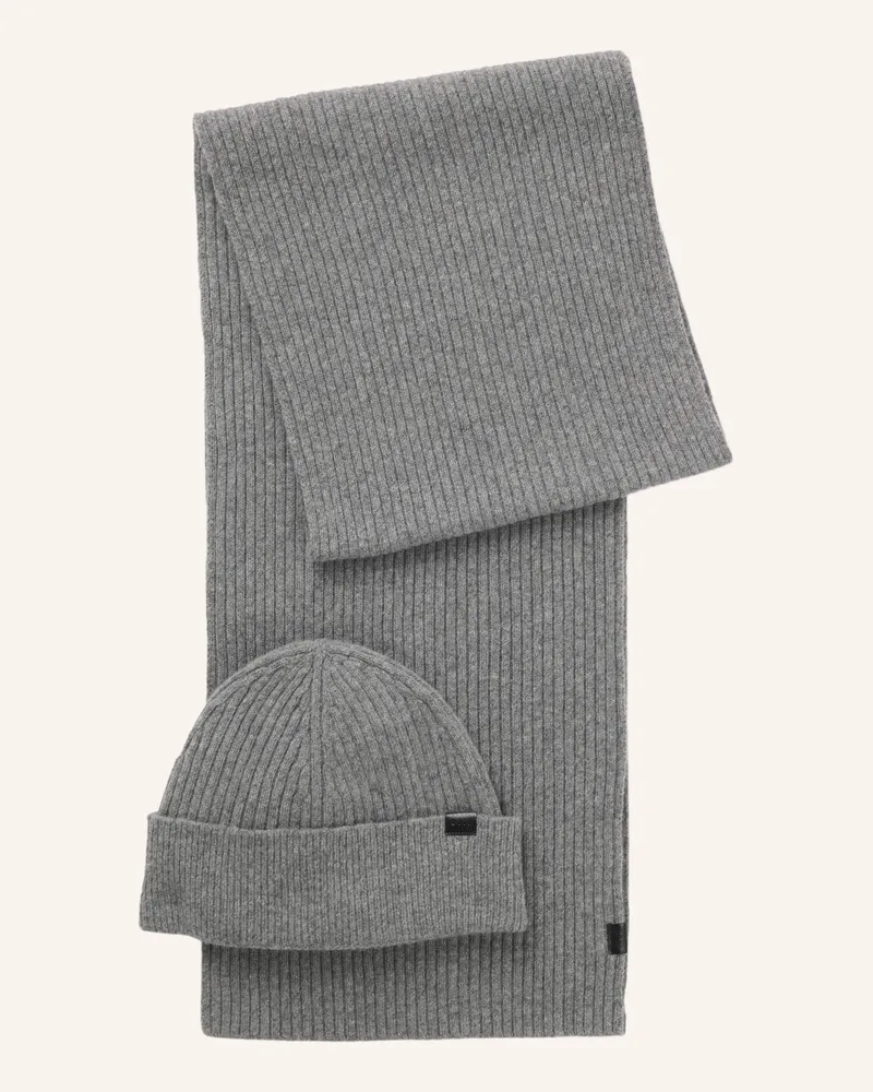 HUGO BOSS Strickschal UBOLDI_SET Silber