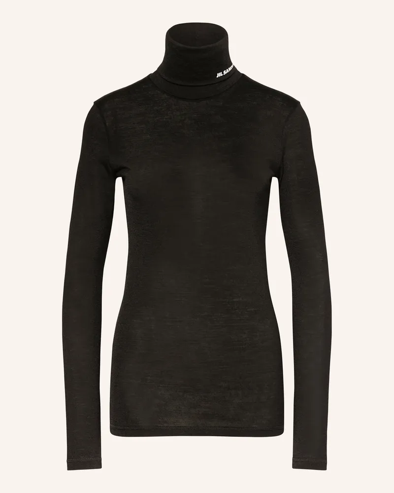 Jil Sander Rollkragenshirt schwarz Schwarz