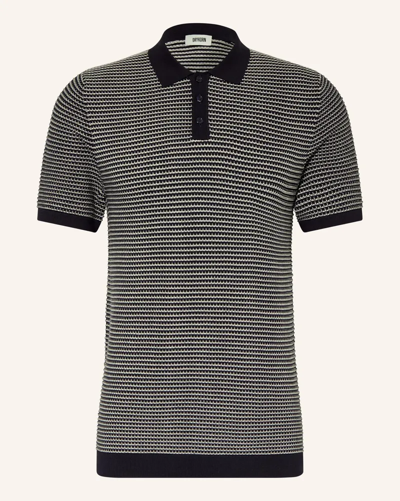 Drykorn Strick-Poloshirt TRITON Regular Fit Dunkelblau
