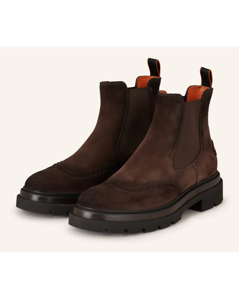 Santoni Chelsea-Boots BLOCKAGE - DUNKELBRAUN Braun