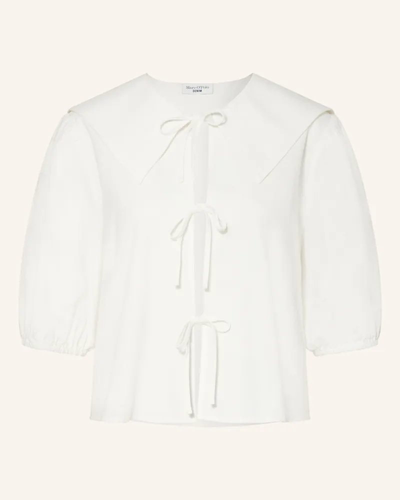 Marc O'Polo Blusenshirt Mit 3/4-Arm weiss Creme
