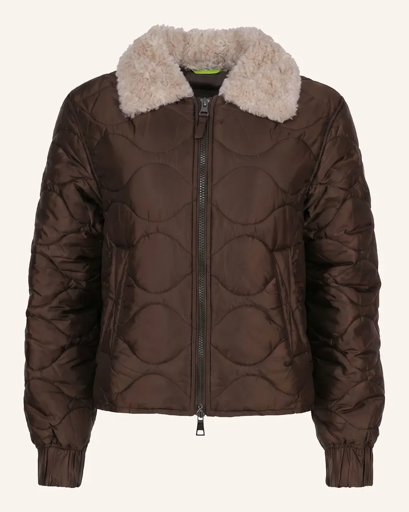 No. 1 Como Steppjacke Massa Mit Abnehmbarem Kunstfell braun Braun
