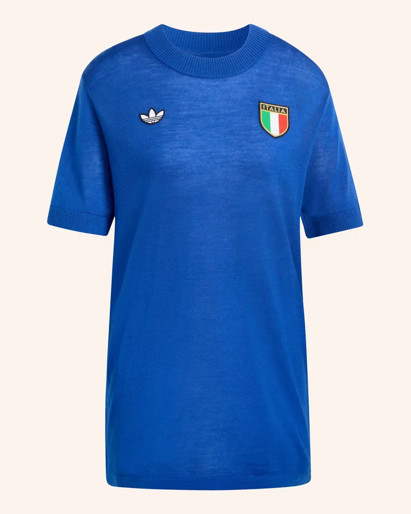 adidas Strickshirt ITALIEN 70S Blau