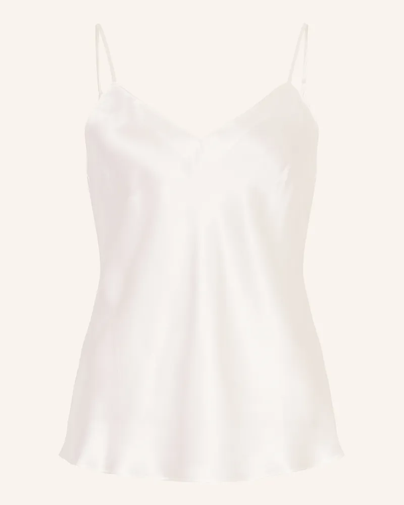 Simone Pérèle Schlaftop Love Me Aus Seide beige Weiss