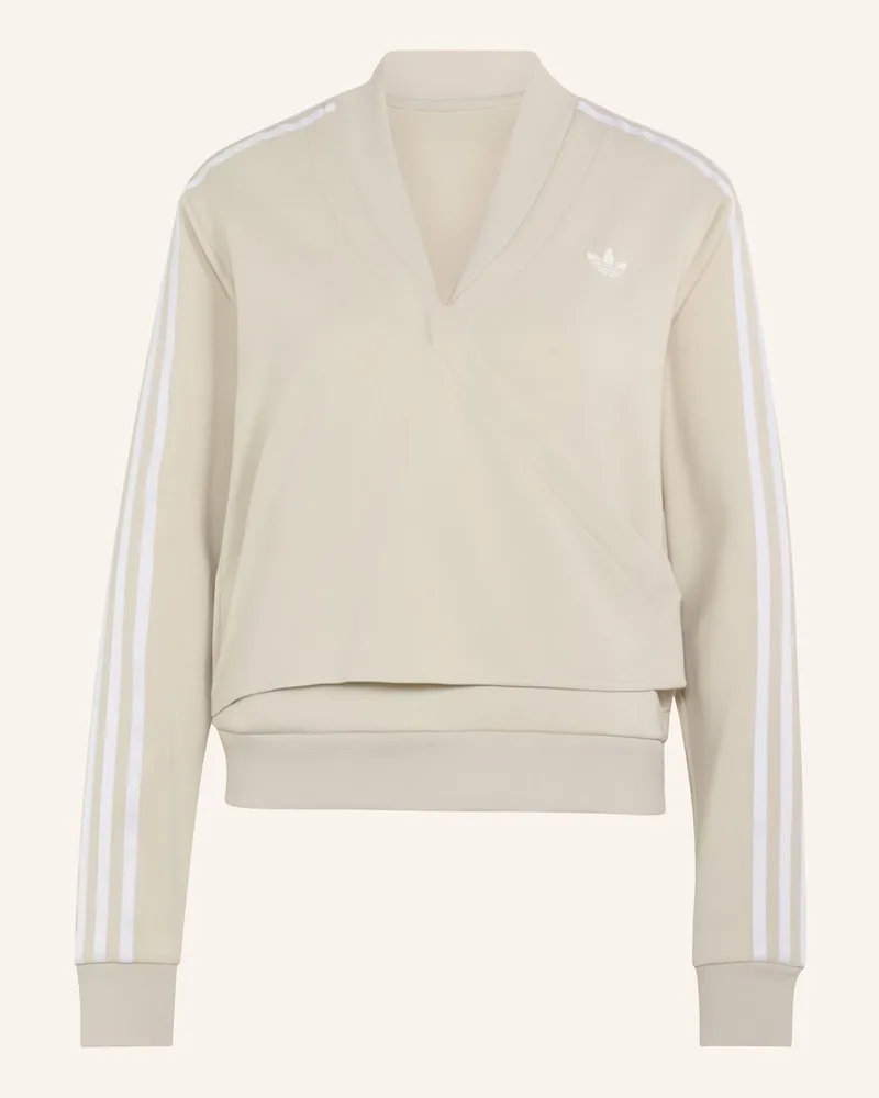 adidas Adiluna Season 2 Superstar Originals Jacke, Wickeldesign beige Grau