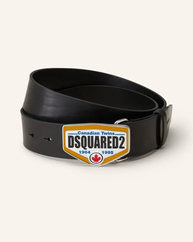 Dsquared2 Ledergürtel Schwarz