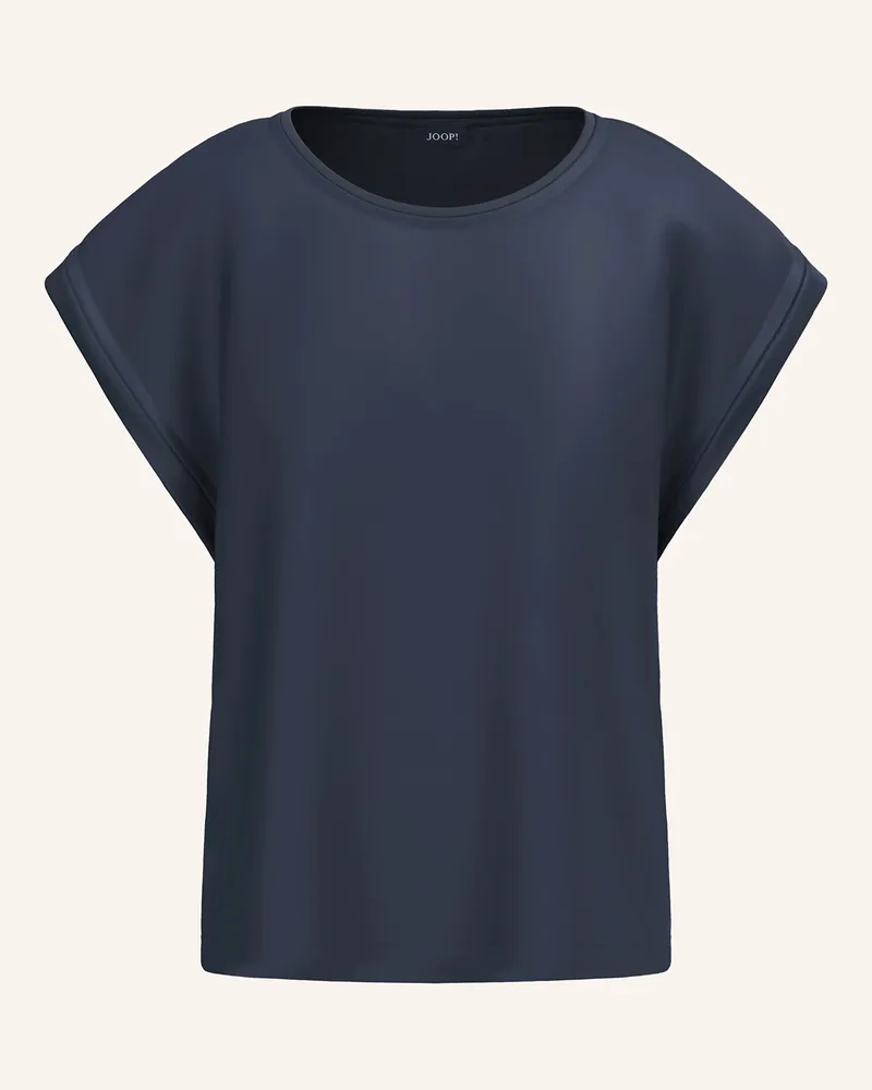 JOOP! Blusenshirt TAILA im Materialmix Dunkelblau