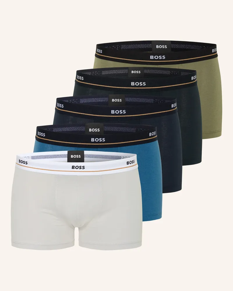 HUGO BOSS 5er-Pack Boxershorts Essential gruen Schwarz