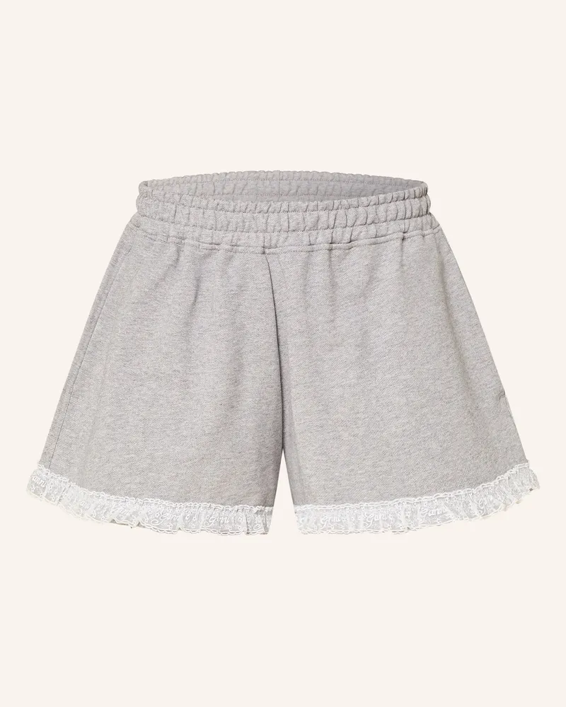 Ganni Sweatshorts Isoli Mit Spitze grau Grau