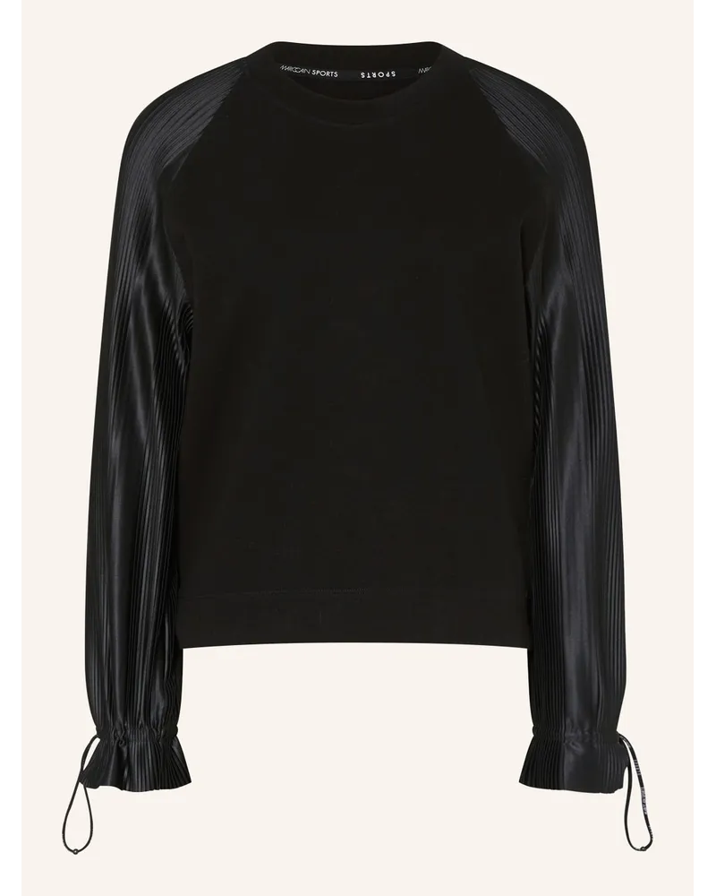 Marc Cain Longsleeve im Materialmix Schwarz