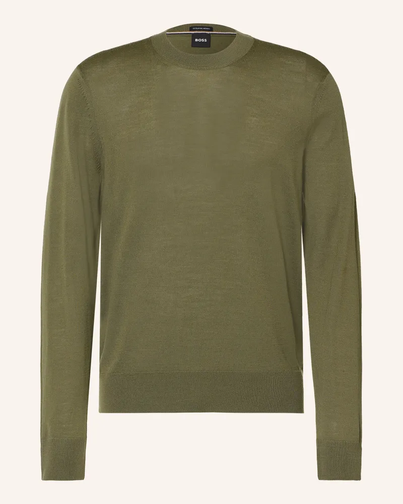 HUGO BOSS Pullover Leno gruen Grün