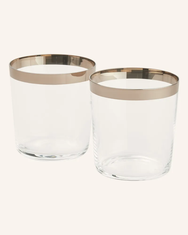 Dolce & Gabbana Casa 2er-Set Trinkgläser silber Weiss