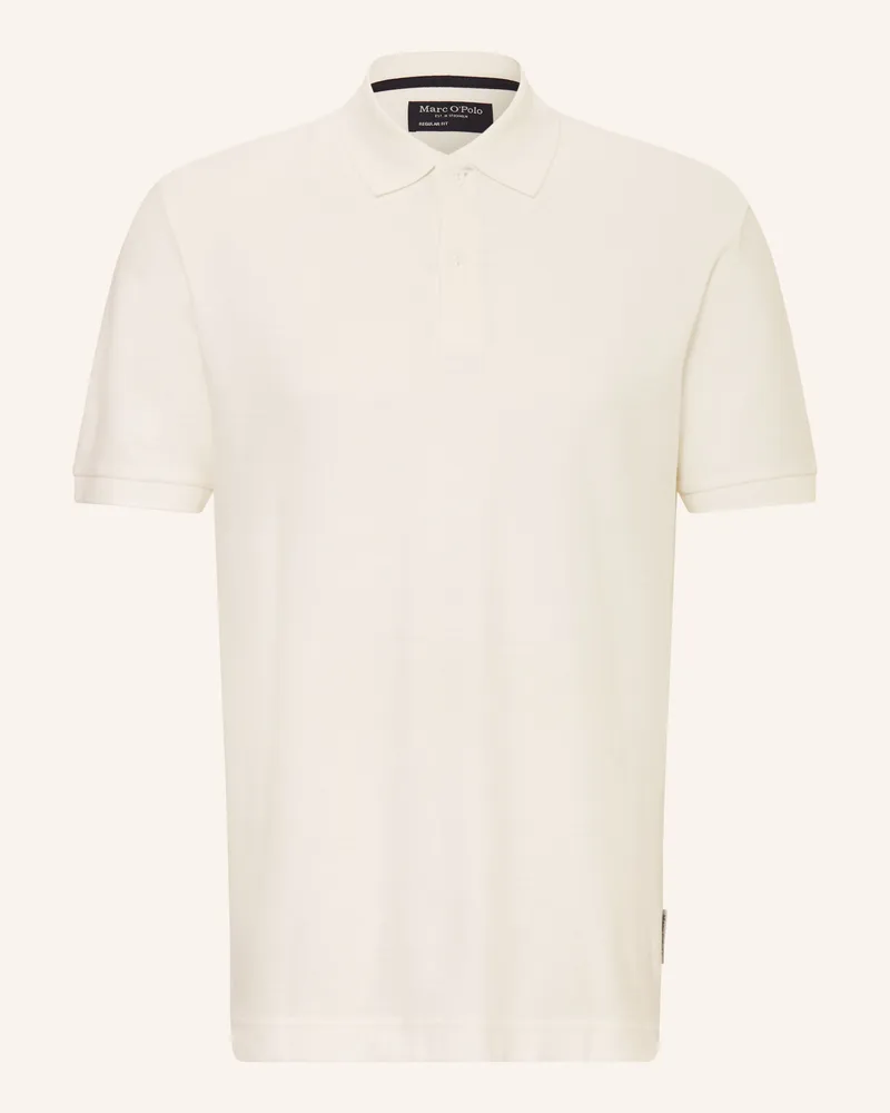 Marc O'Polo Jersey-Poloshirt Regular Fit Mit Leinen weiss Weiss