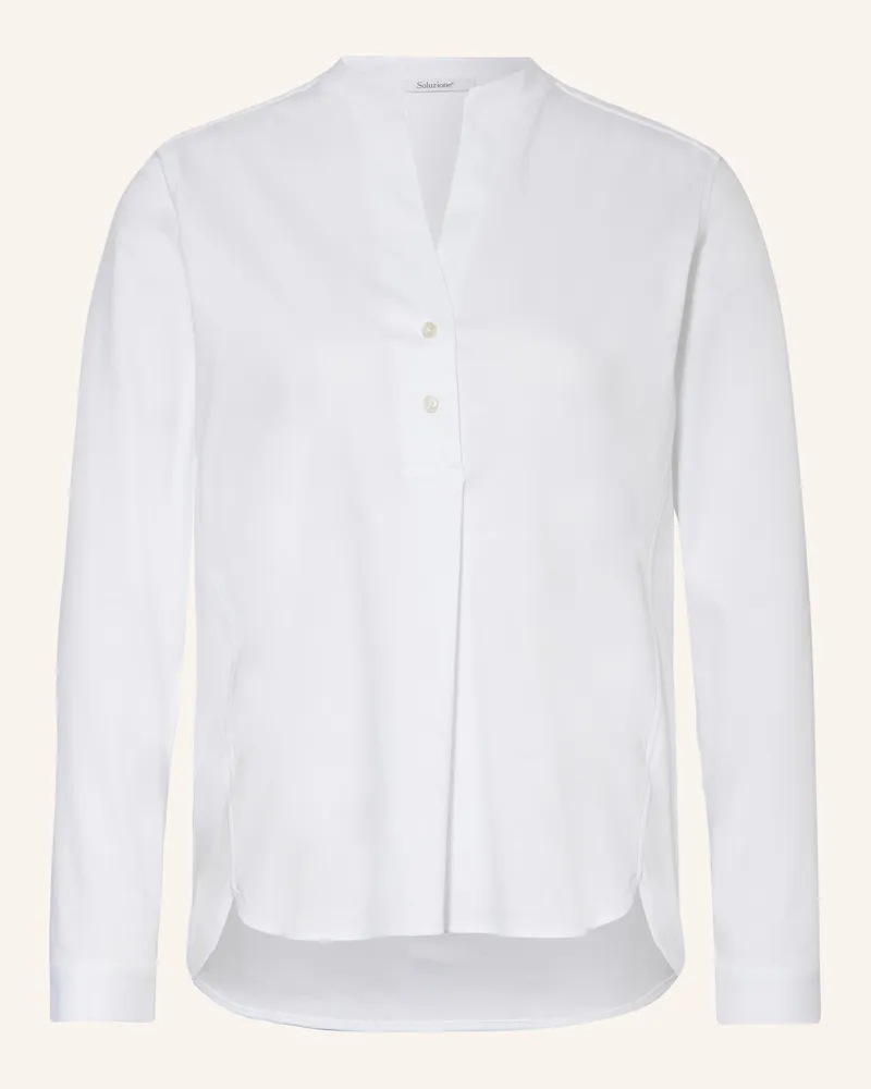 Soluzione Blusenshirt aus Jersey Weiss