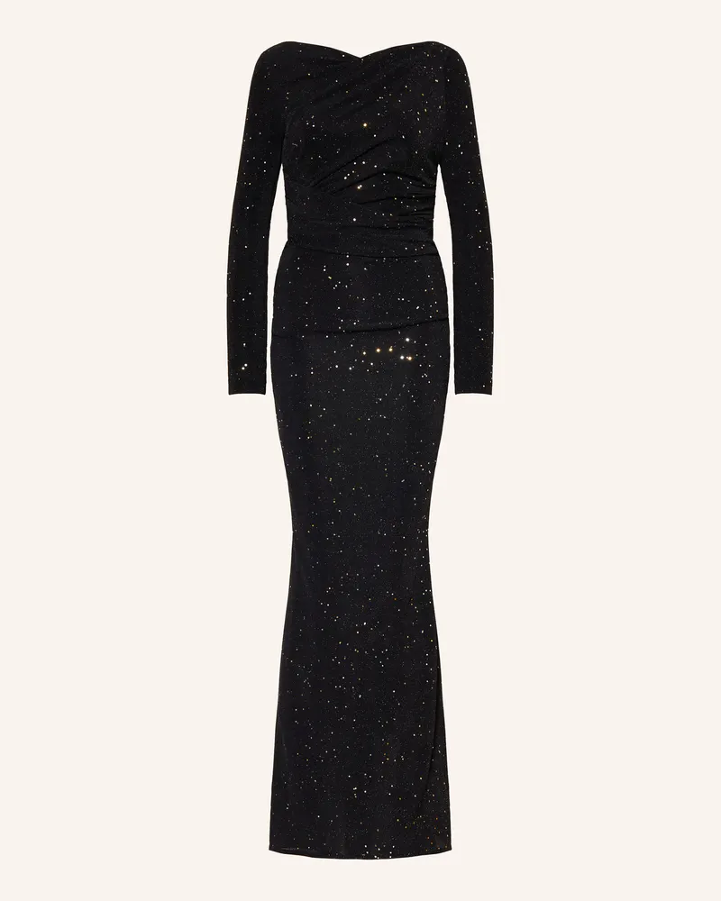 Talbot Runhof Abendkleid Aus Jersey Mit Glitzergarn schwarz 999
