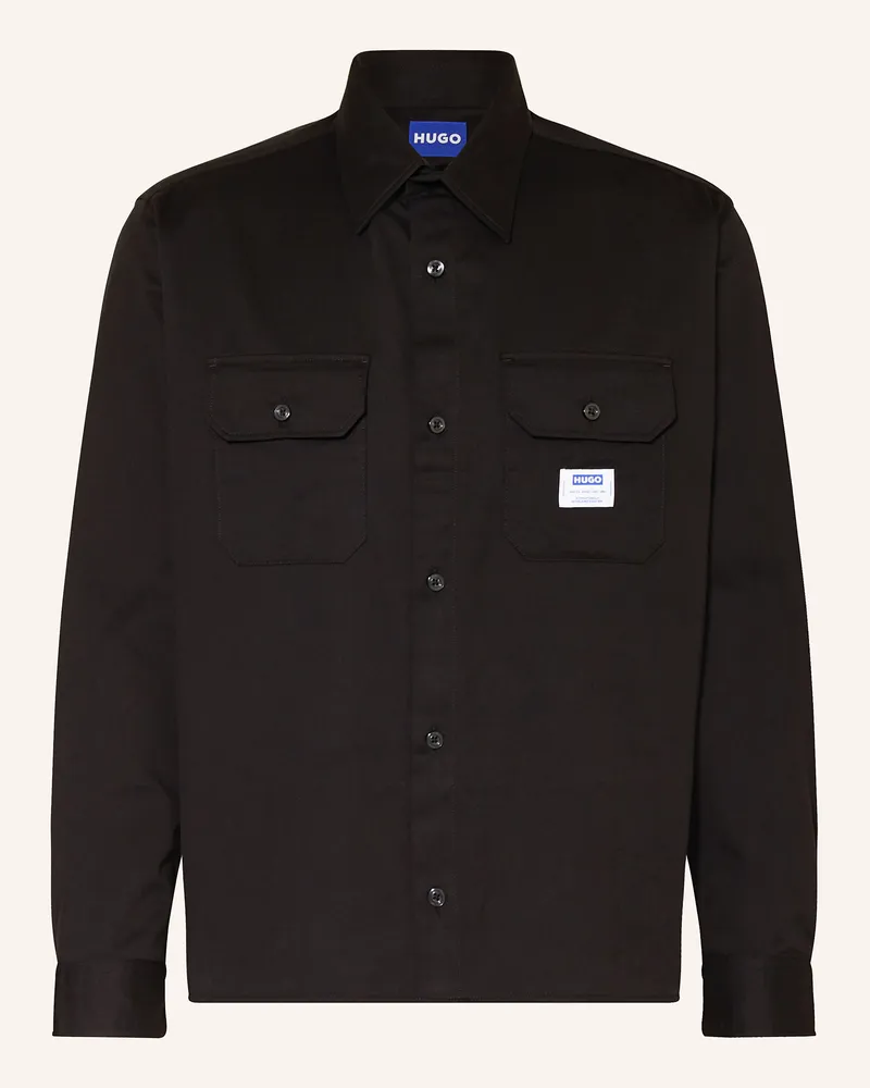 HUGO BOSS Overshirt Ekynone schwarz Schwarz