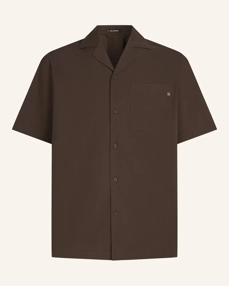 Karl Lagerfeld Hemd braun Dunkelbraun