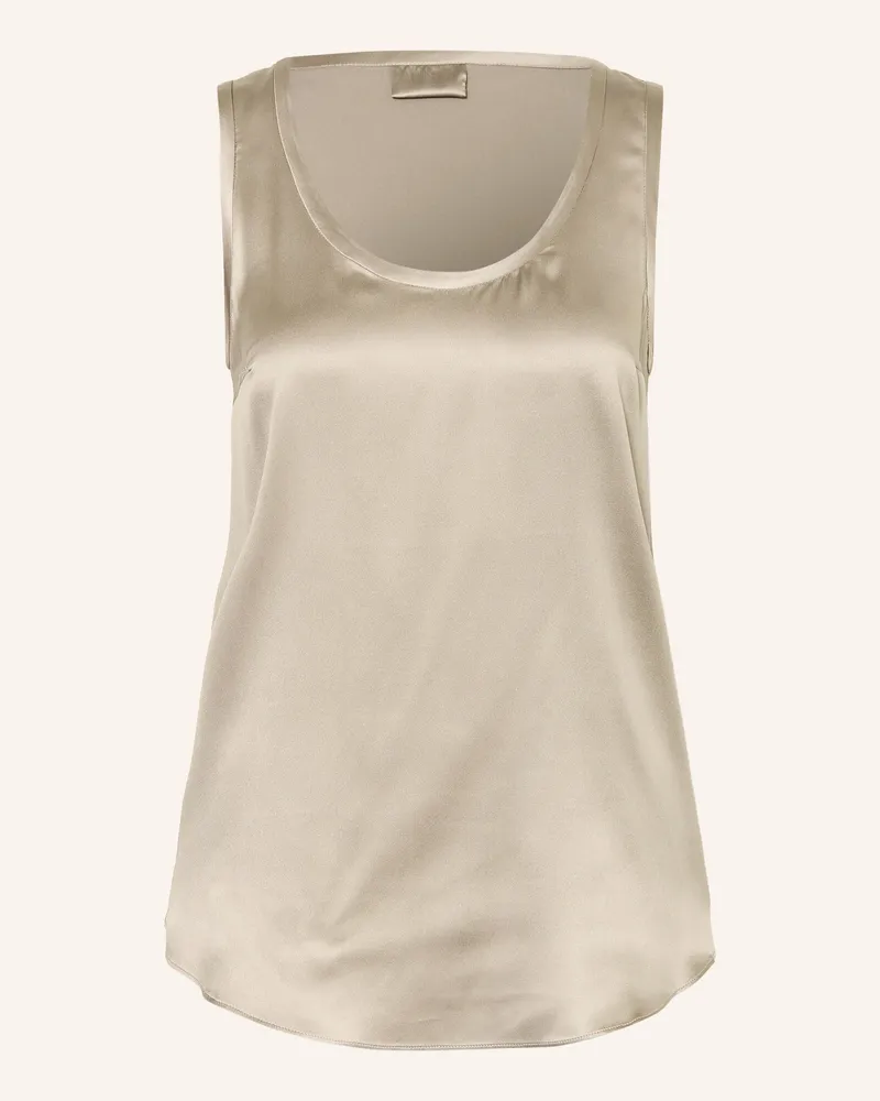 Brunello Cucinelli Seidentop gruen Platin