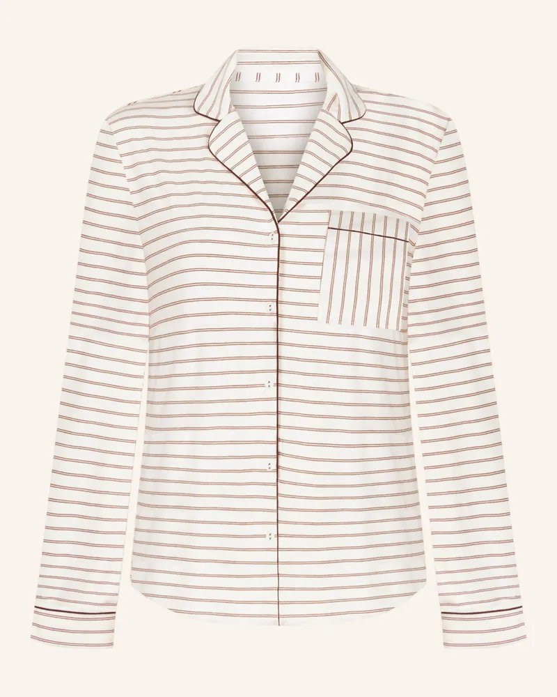 Hunkemöller Pyjama-Jacke Jersey Essential weiss Weiss