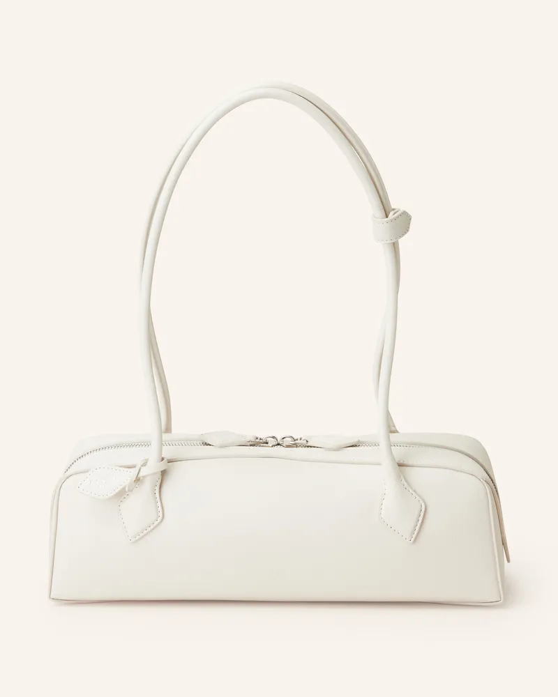 Alaïa Schultertasche Le Teckel Medium weiss Ecru