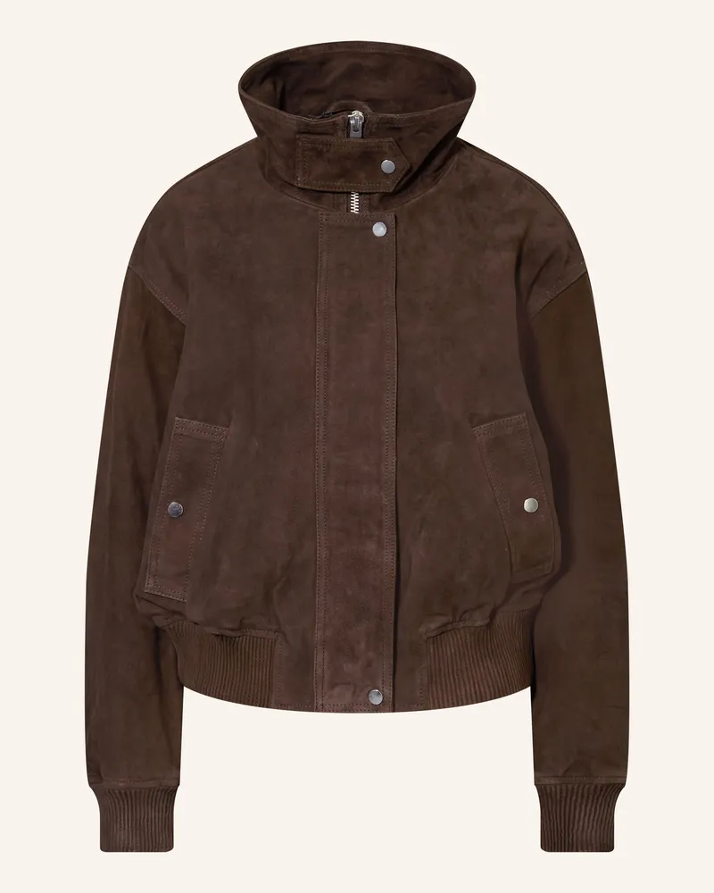 Reiss Lederblouson Cara braun Dunkelbraun