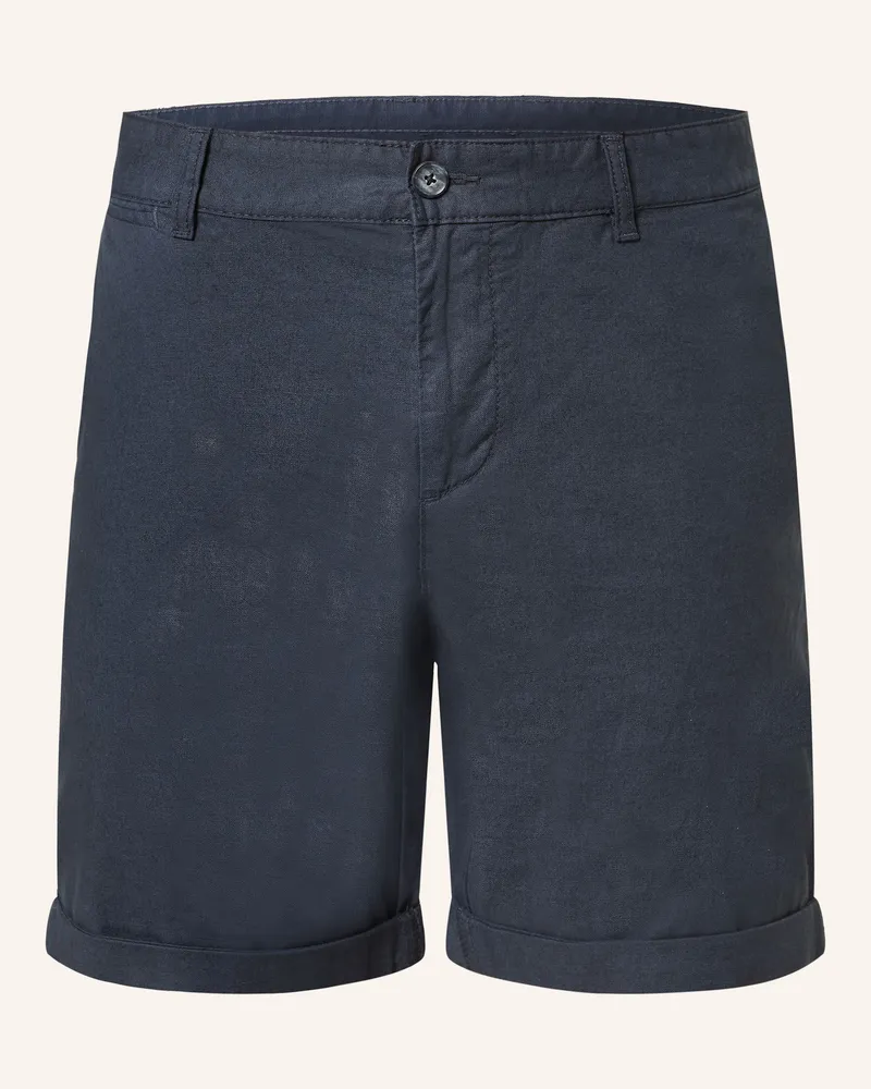 Strokesman's Chinoshorts Slim Fit mit Leinen Dunkelblau