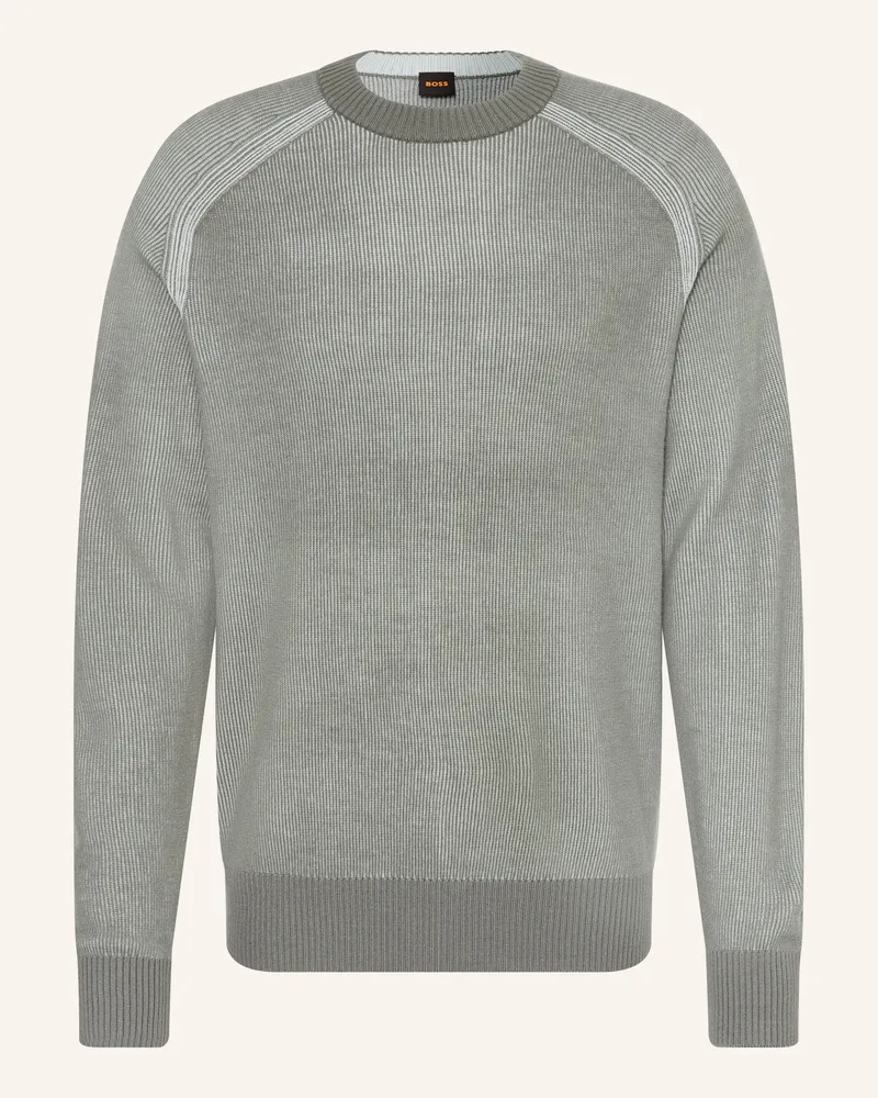 HUGO BOSS Pullover Akajer gruen Dunkelgrau