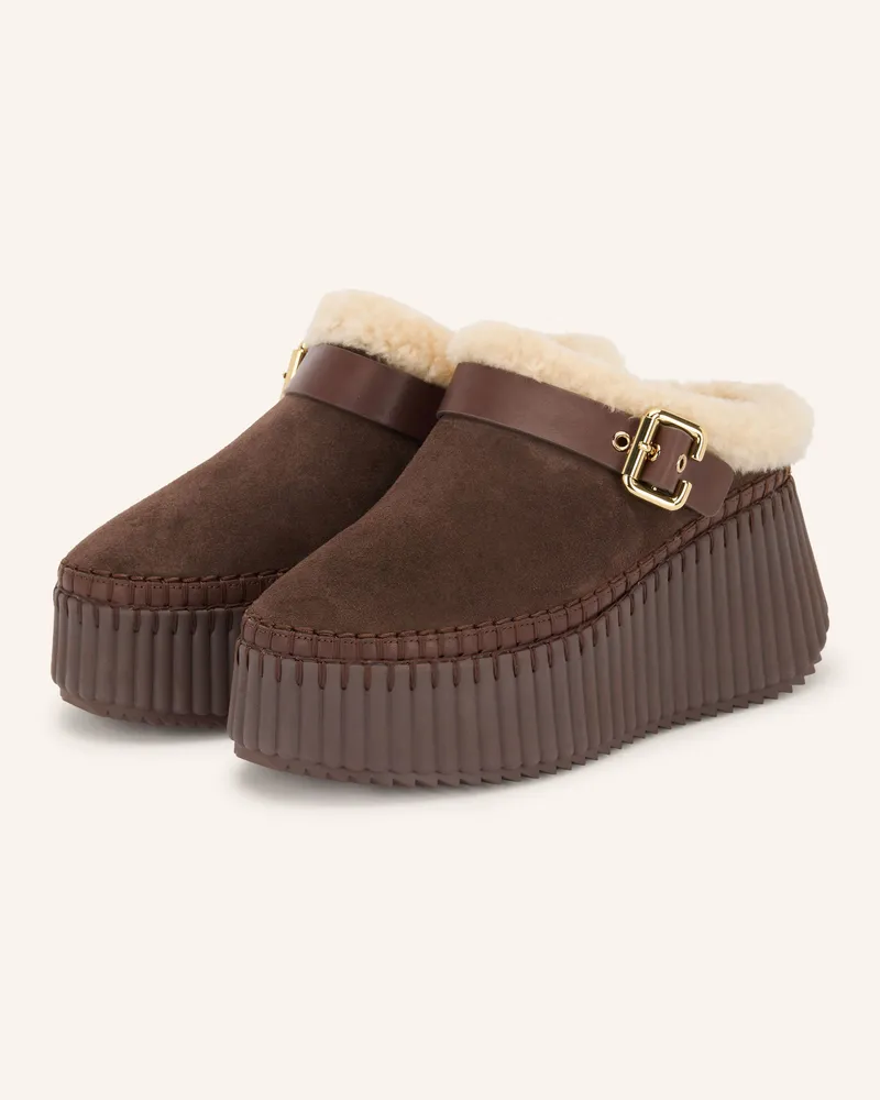 Chloé Plateau-Slipper Nama braun 28x