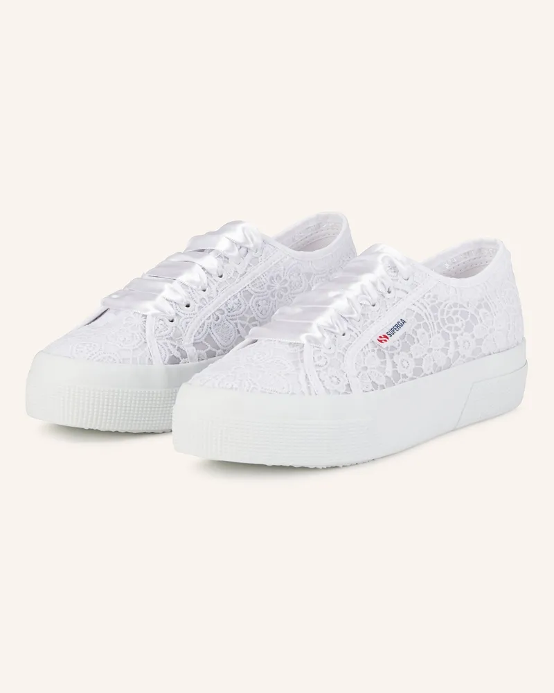 Superga Sneaker 2740 FLOWER MACRAME Weiss