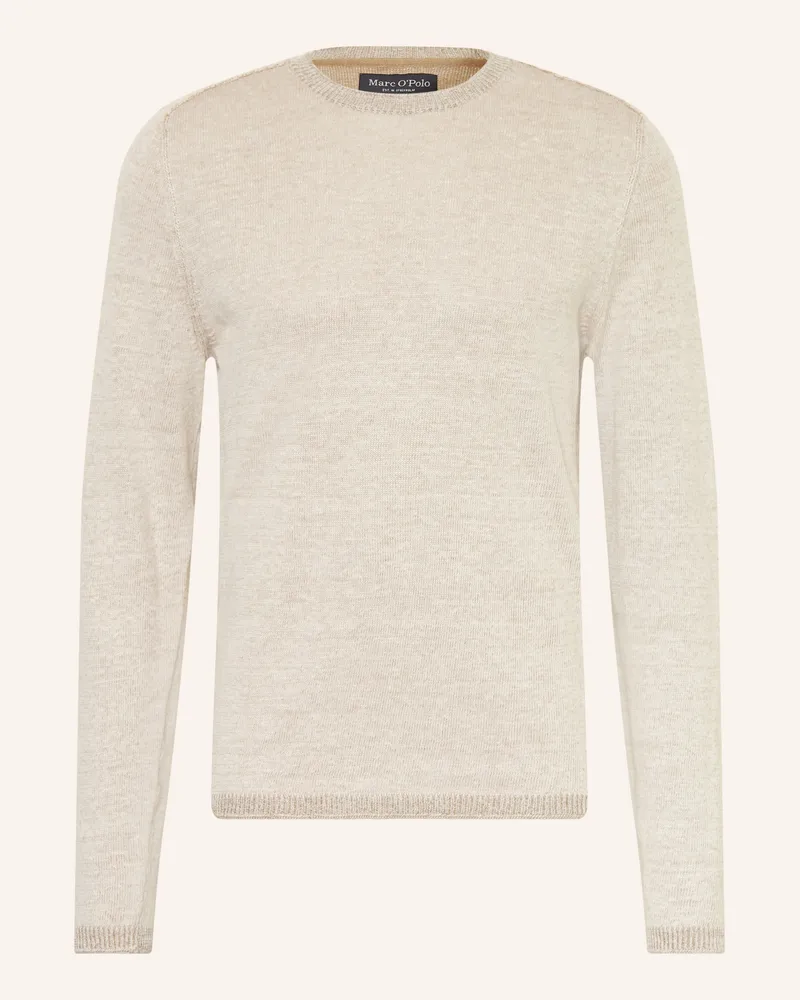 Marc O'Polo Pullover mit Leinen Grau