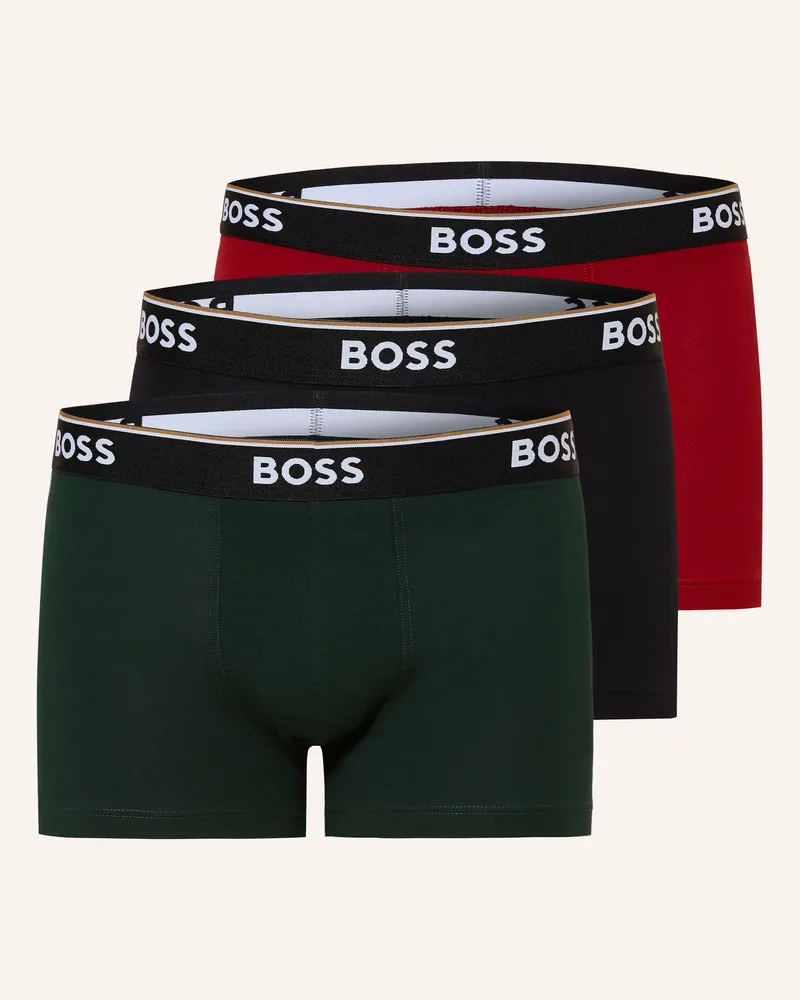 HUGO BOSS 3er-Pack Boxershorts Power gruen Dunkelgrün