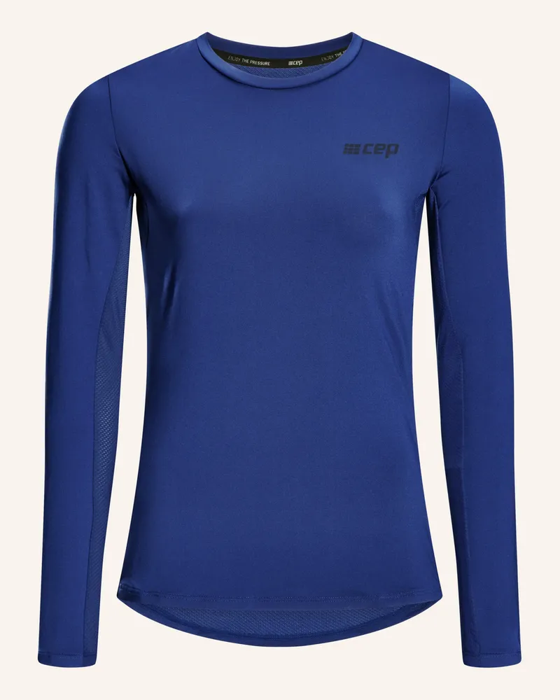 CEP Laufshirt The Run Long Sleeve blau Dunkelblau