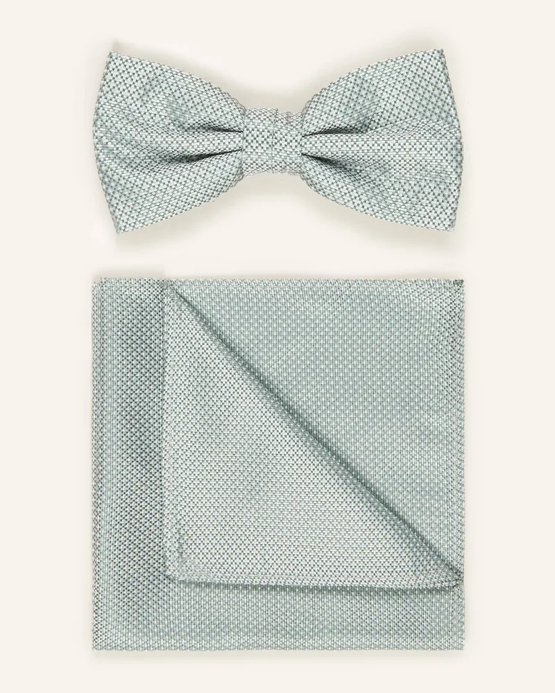 paul Set: Fliege und Einstecktuch Mint