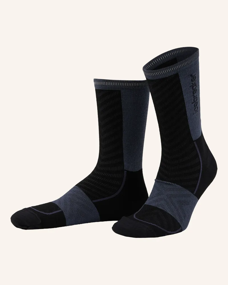 Icebreaker Laufsocken MERINO RUN + ULTRALIGHT CREW Schwarz