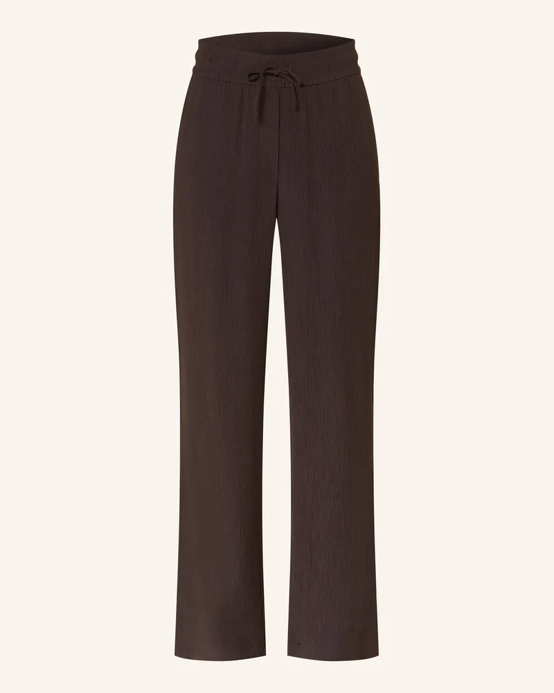 OPUS Hose Marou Crinkle braun Dunkelbraun