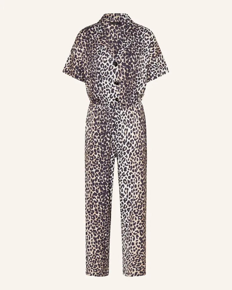 Oui  Jersey-Jumpsuit Schwarz