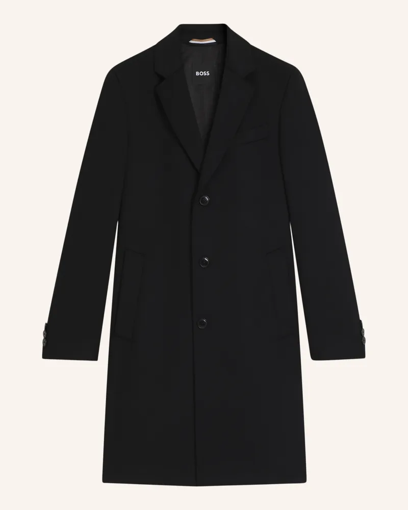 HUGO BOSS Klassischer Mantel H-HYDE-254 Slim Fit Schwarz