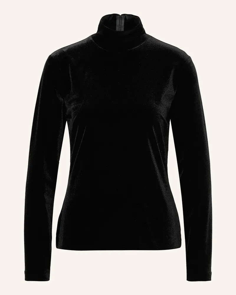 Part Two Longsleeve Aus Samt schwarz Schwarz