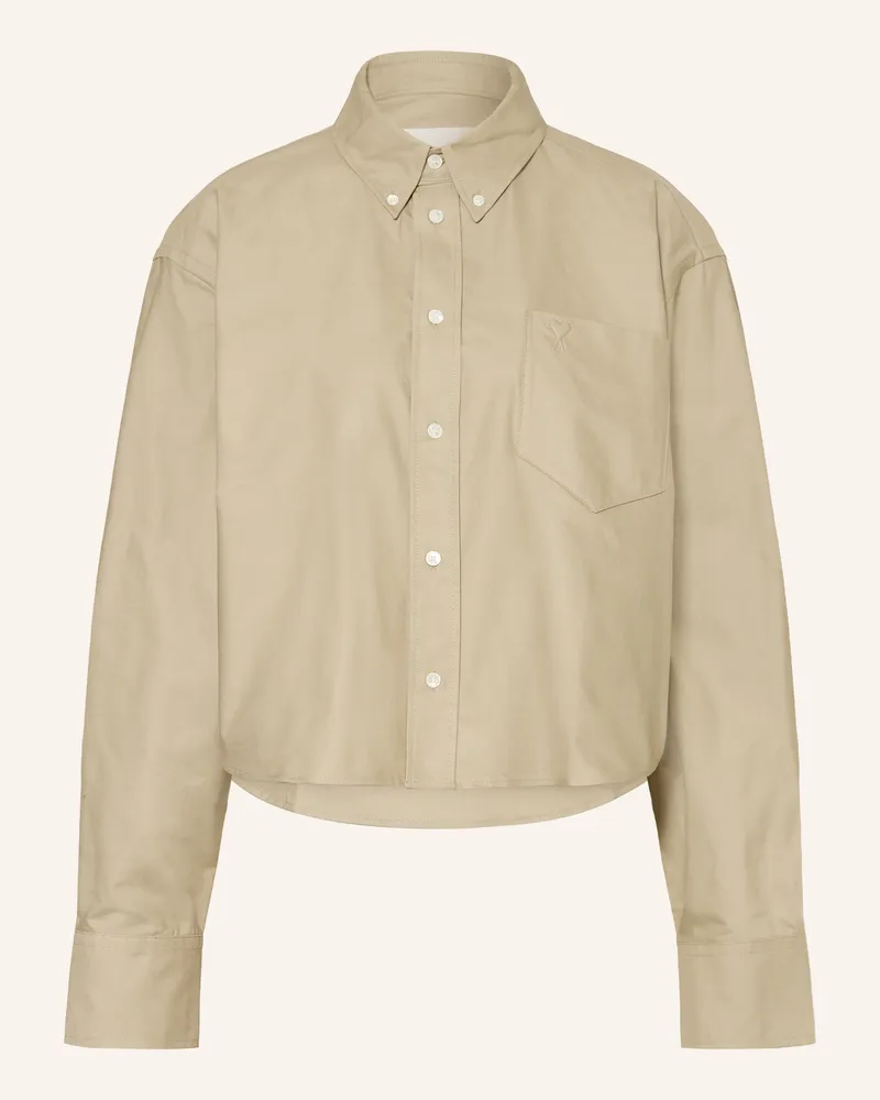 AMI Paris Hemdbluse beige Oliv
