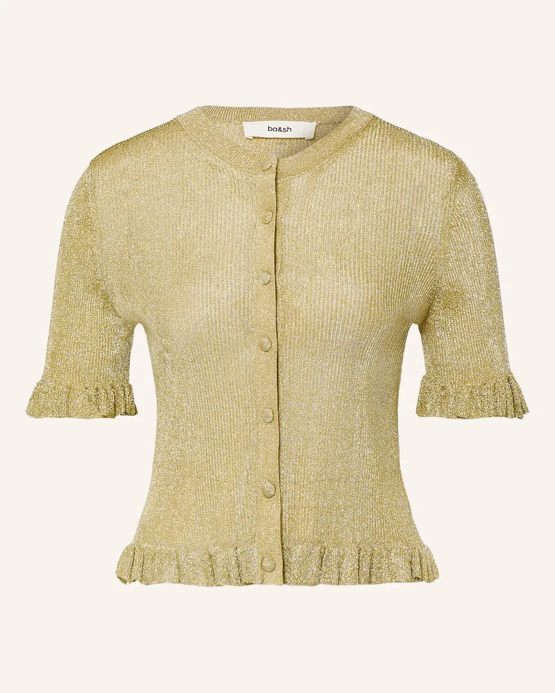 ba&sh Strickjacke Zibo Mit Rüschen gold Gold