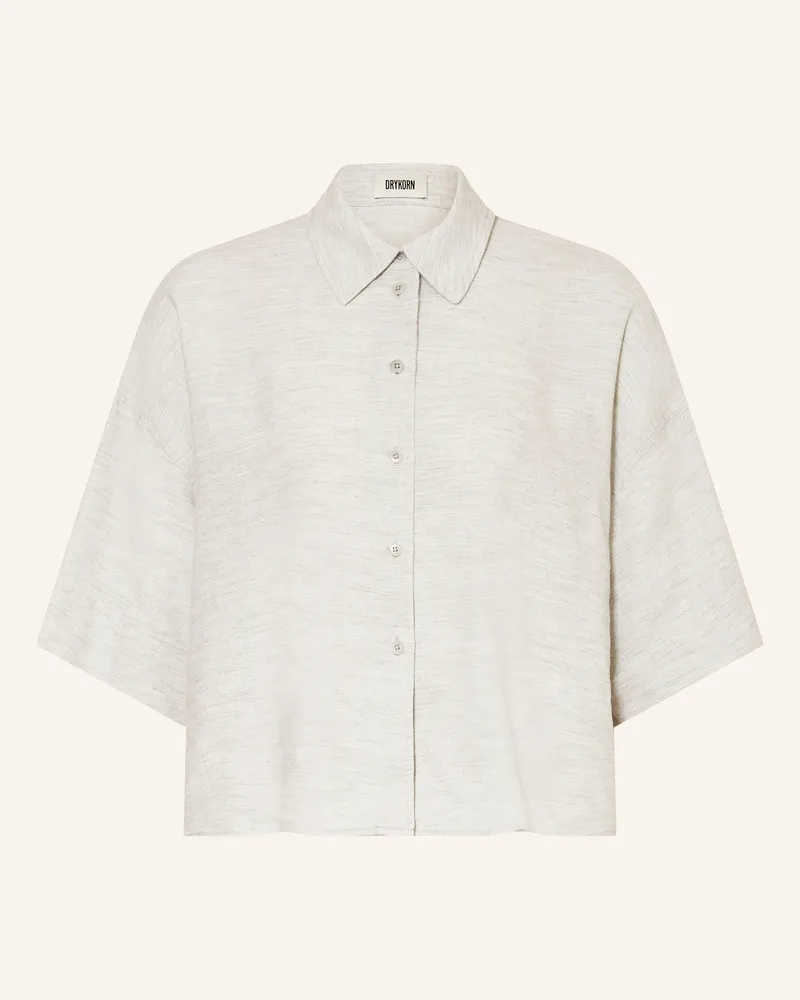 Drykorn Hemdbluse Yarika Mit Leinen grau Hellgrau
