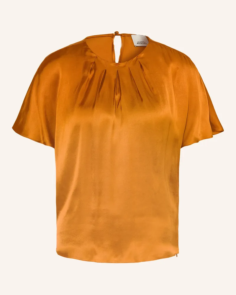 Isabel Marant Satinshirt Sakine braun Cognac