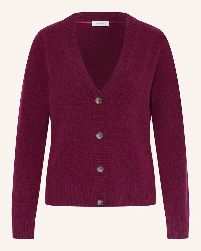 Darling Harbour Strickjacke Aus Cashmere rot Bordeaux
