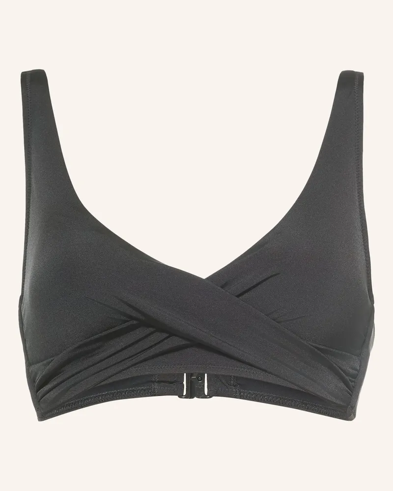 watercult Bralette-Bikini-Top Soft Sculpt In Wickeloptik schwarz Schwarz