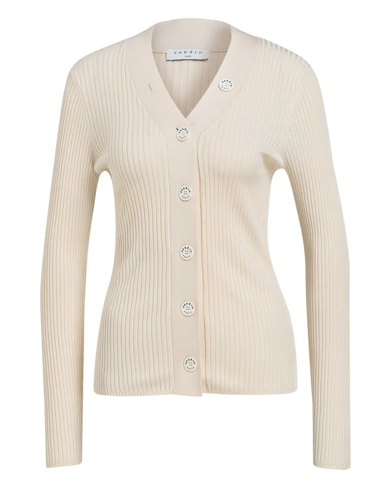 Sandro Strickjacke Ecru
