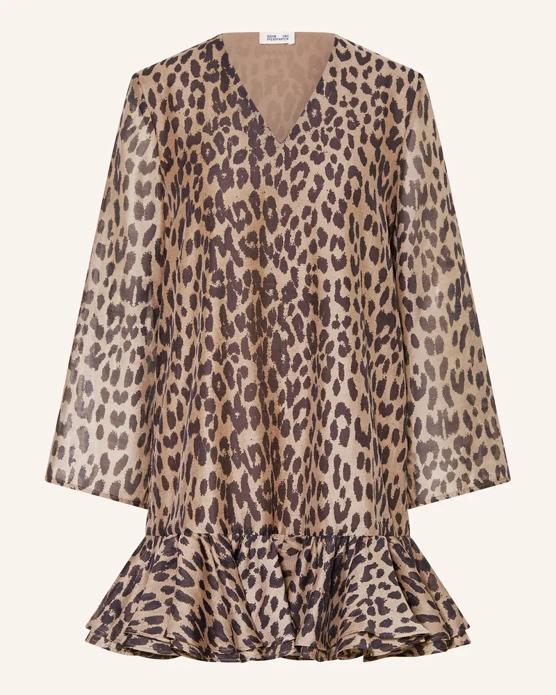 Baum und Pferdgarten Etuikleid AGNEL mit Volants Camel