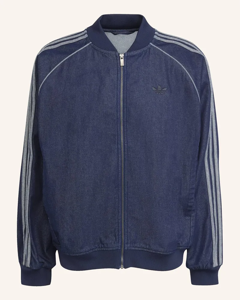 adidas SST ADICOLOR LOOSE SST STONE JEANSJACKE Blau