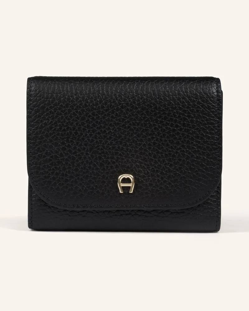 Aigner Geldbörse Pura schwarz Schwarz