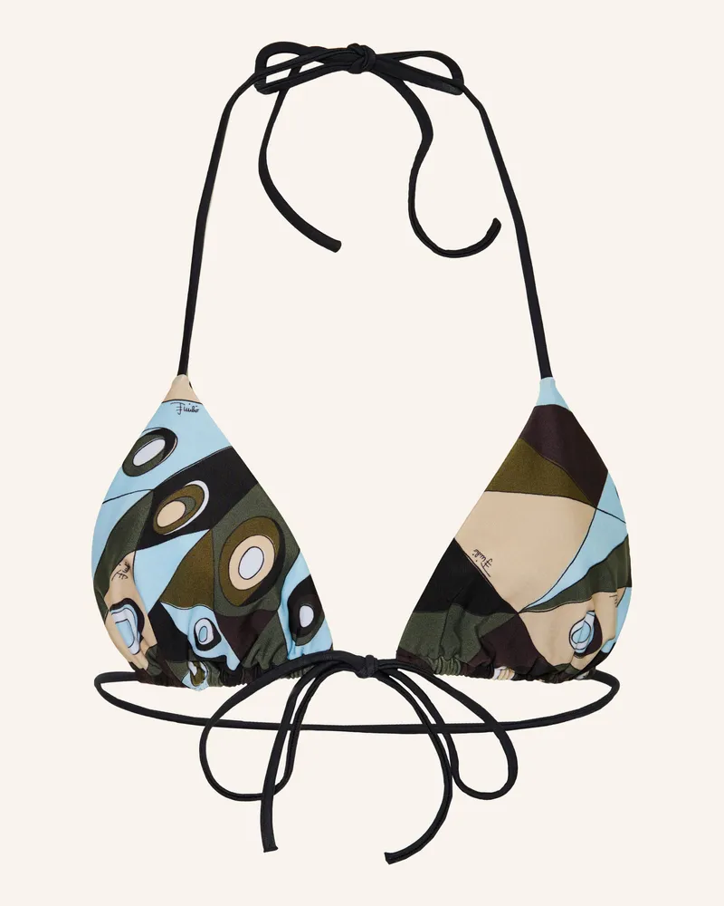 Emilio Pucci Triangel-Bikini-Top gruen Khaki